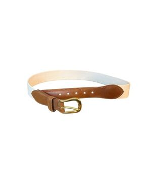 Coach White Linen Leather Belt
